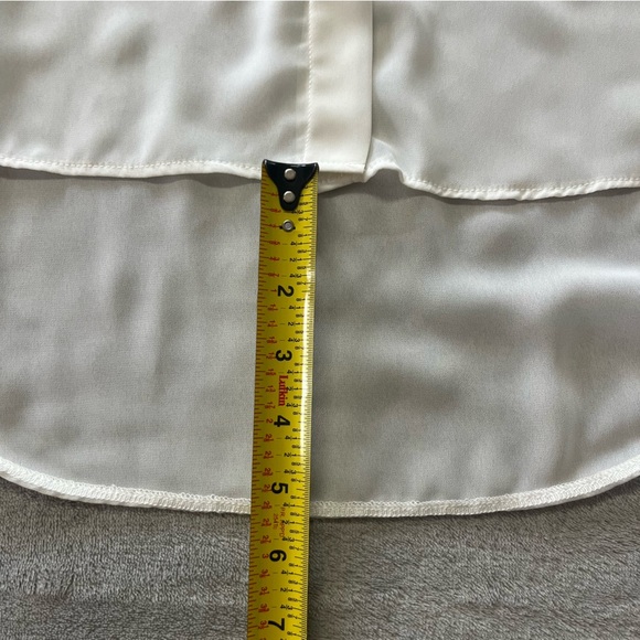 NWOT Buffalo David Bitton Sheer Off White Sleeveless Beaded Blouse Top - Picture 10 of 10